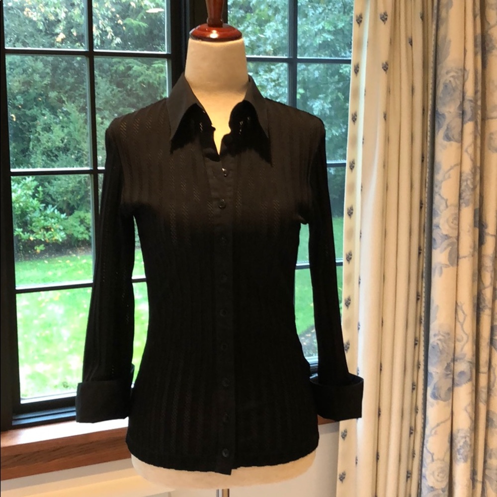 Anne Fontaine Black Fitted Shirt, size 38 (France)